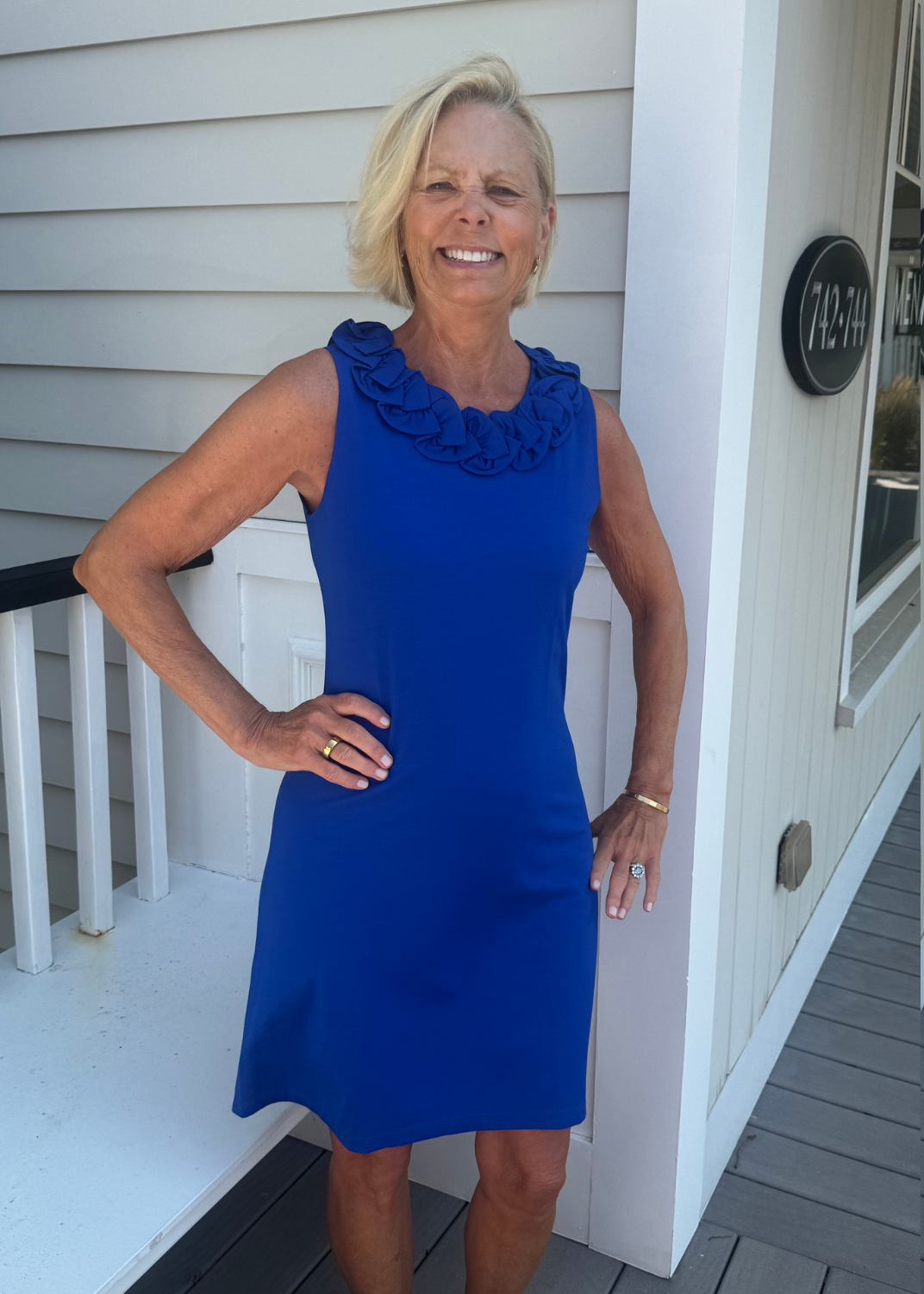 Cricket Sleeveless Dress - Solid Royal S