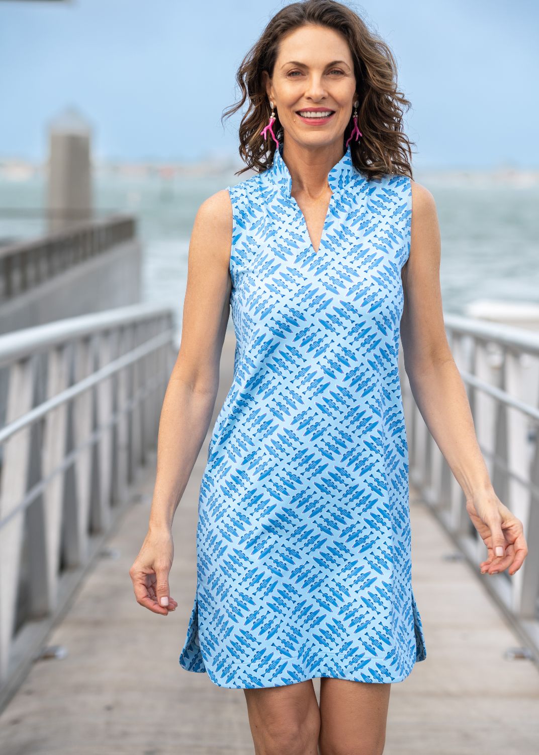 Seaport Shift Dress Fresh Catch Fish – sailor-sailor Clothing