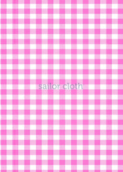 Bailey Dress - Gingham Hot Pink/White