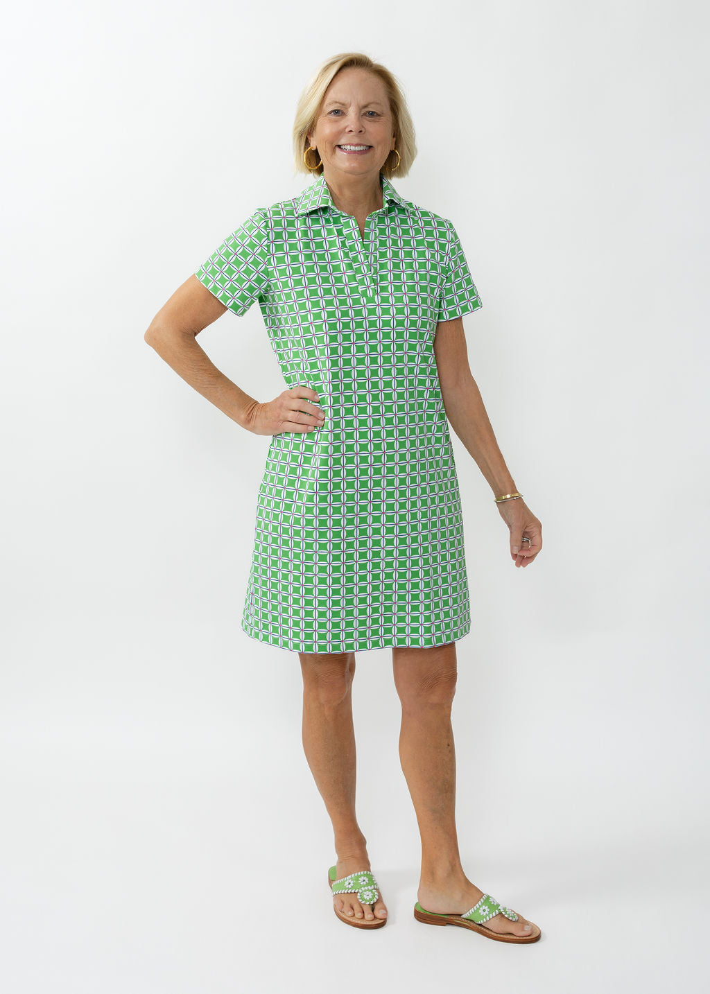 Polo Dress - Daisy Squared Pink/Green XL Polo Dress - Daisy Squared Pink/Green XL