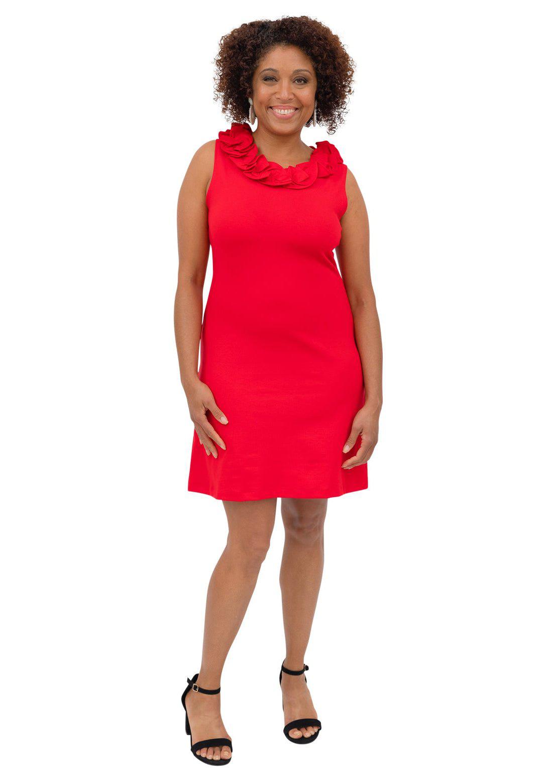 Cricket Dress - Red Ponte