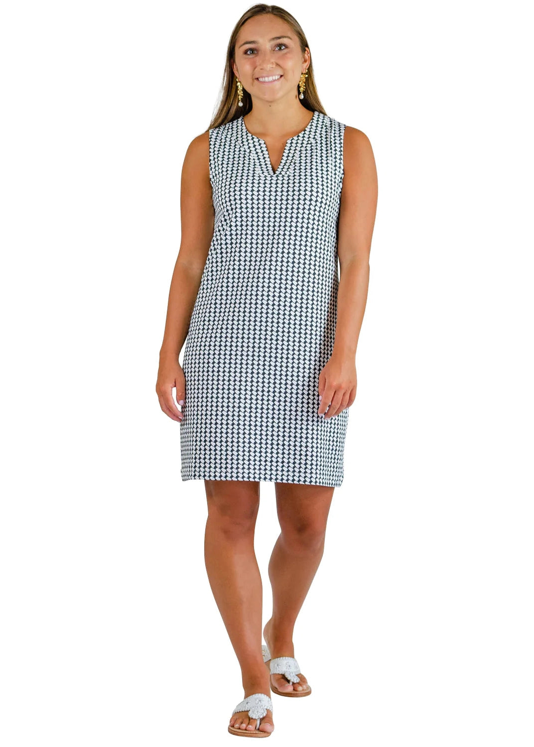 White Houndstooth- FINAL SALE