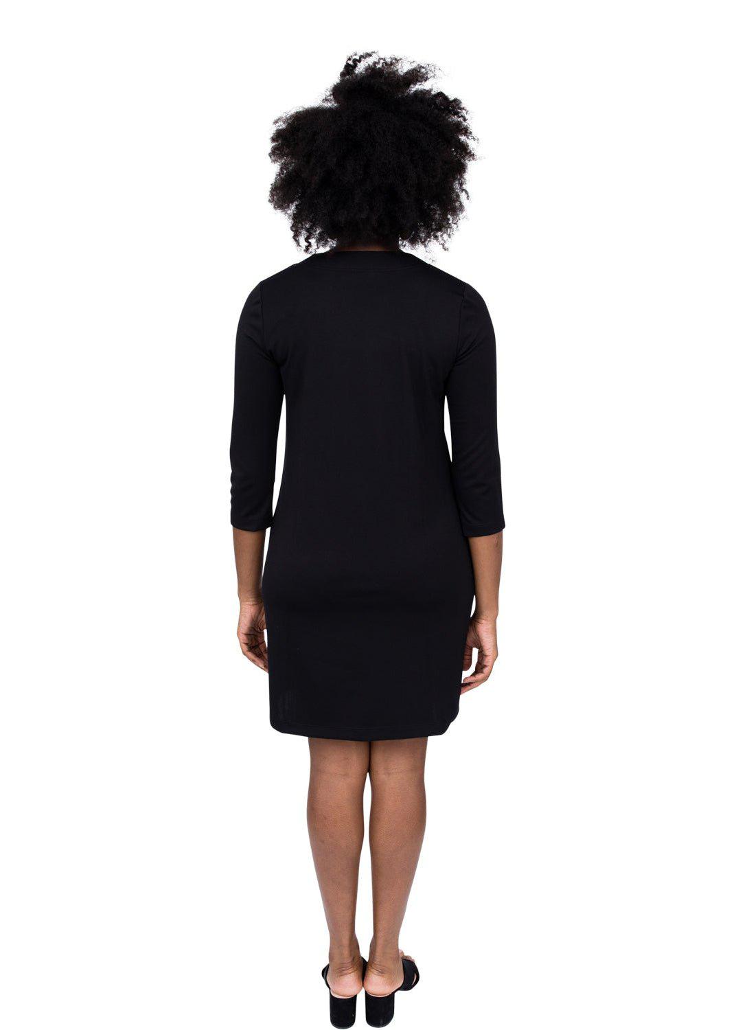 Lucy Dress 3/4 - Solid Black-2