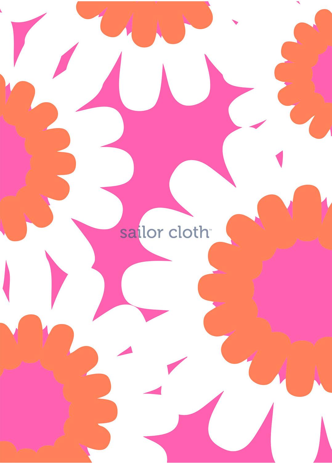 V-Crew Tee - Sunflowers Pink/Orange