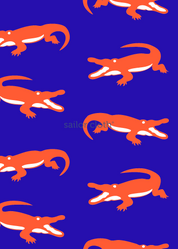 Marina Dress  - Gator Chomp Blue/Orange - FINAL SALE