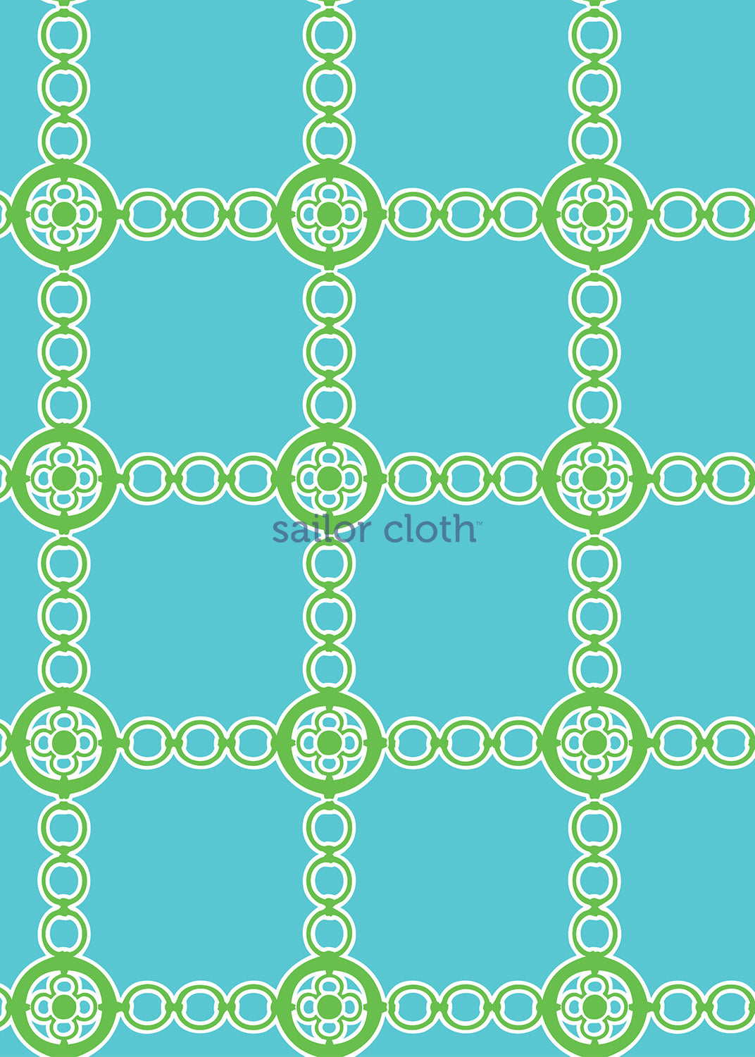 Polo Dress - Medallion Chain Blue/Green