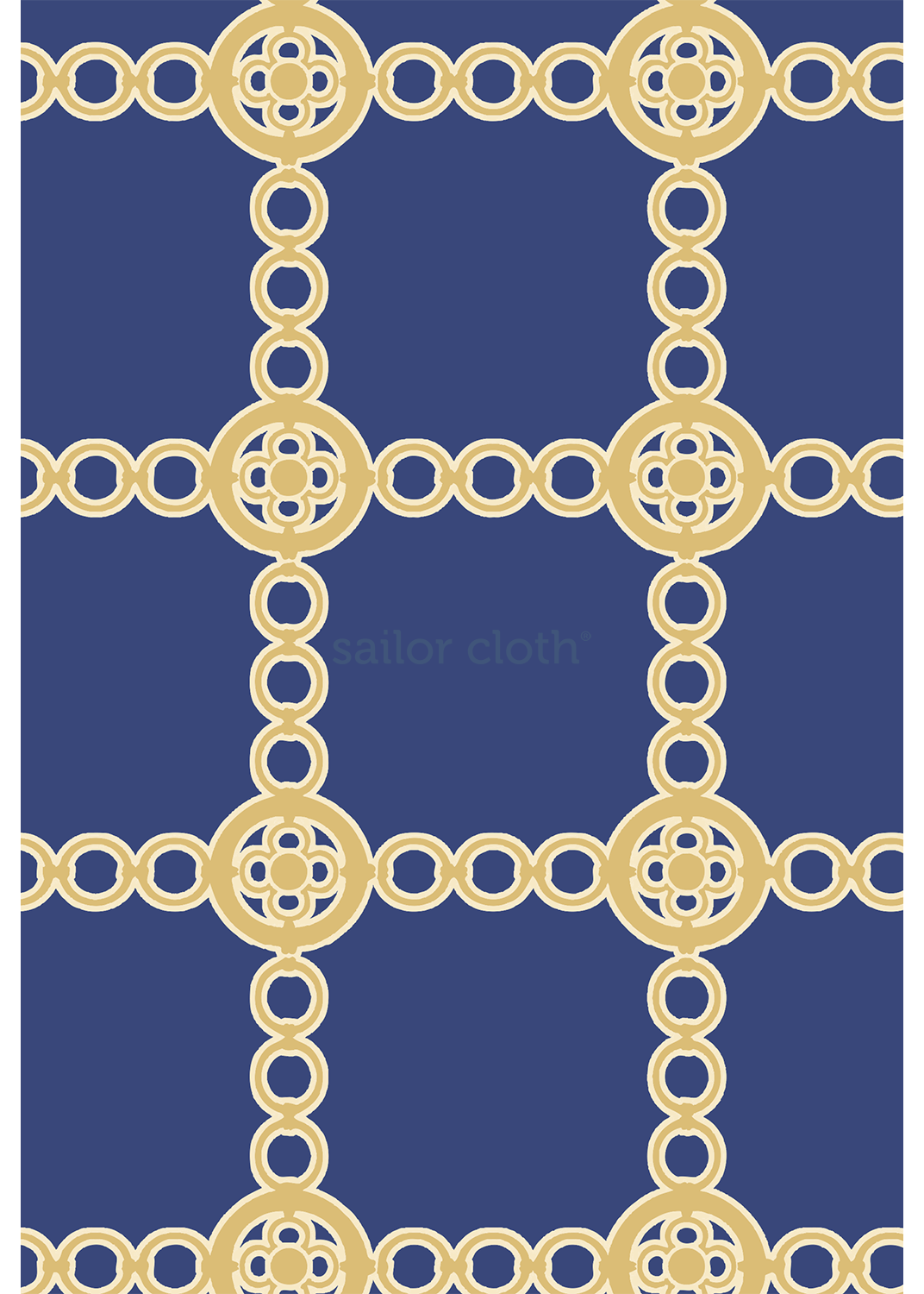 Polo Dress - Medallion Chain Blue/Tan