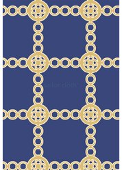 Polo Dress - Medallion Chain Blue/Tan