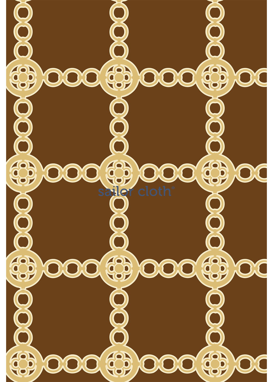 Polo 3/4 Sleeve Dress - Medallion Chain Chocolate/Tan