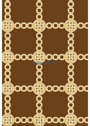 Polo 3/4 Sleeve Dress - Medallion Chain Chocolate/Tan