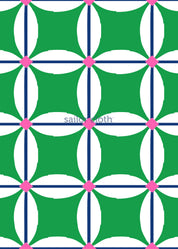 Marina Dress - Daisy Squared Pink/Green