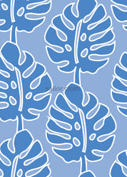 Blair Full Dress - Palm Stripe Blue