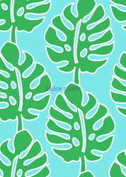 Daisy Dress - Palm Stripe Aqua/Green