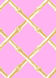 Country Club Skort 17" - Bamboo Lattice Pink/Tan