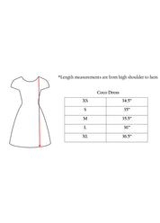 Size Chart Coco Dress - Solid Navy - FINAL SALE sailor-sailor Clothing