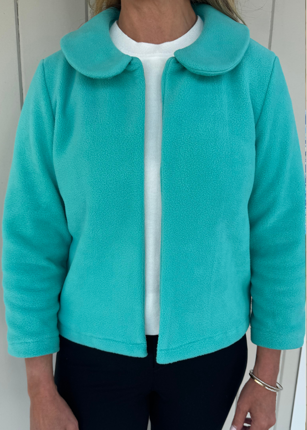 Jackie Jacket - Turquoise Fleece – sailor-sailor Clothing