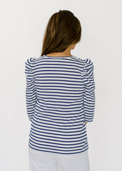 Clare Top - Cotton True Navy/White Breton Stripe