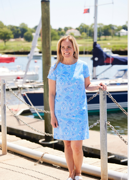 Marina Dress - Blue Crabs - FINAL SALE – sailor-sailor Clothing