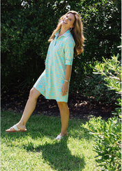 Lizzie Dress - Large Bamboo Green/Tan