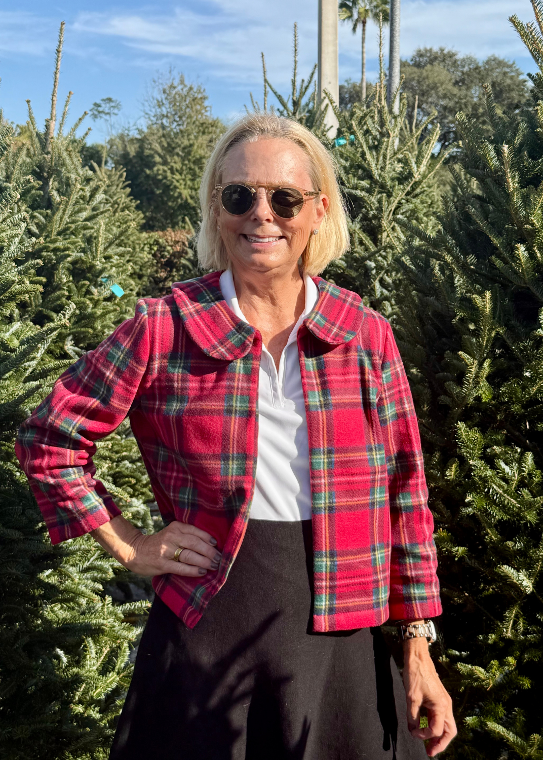 Jackie Jacket - Red Plaid Fleece