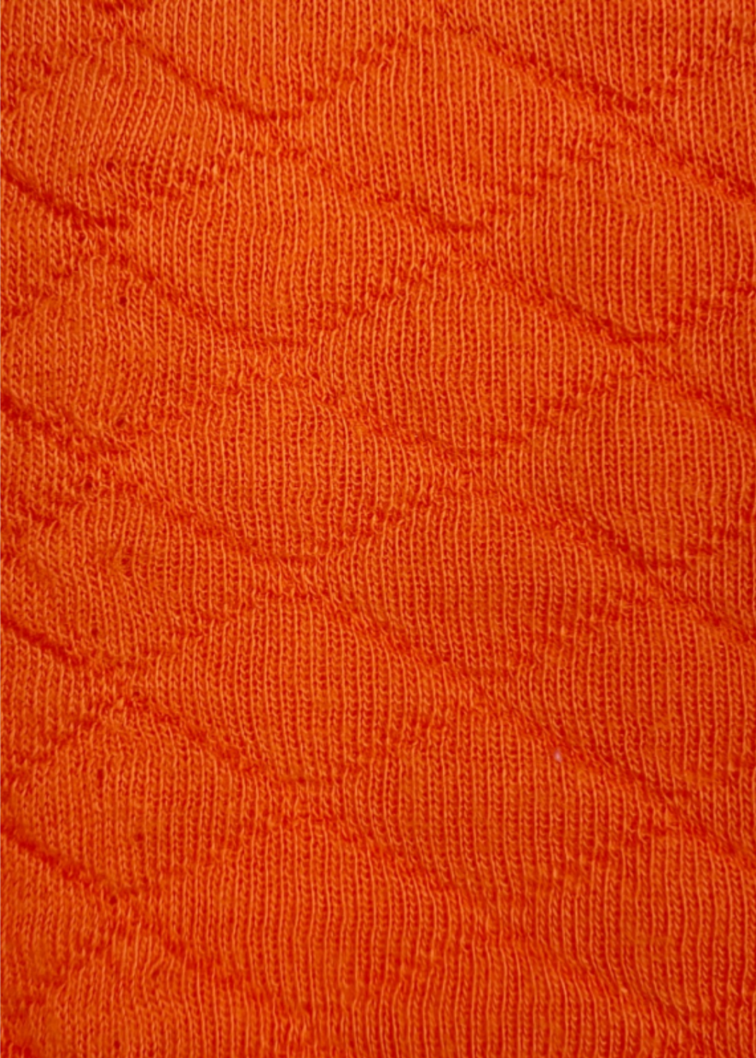 Polo 3/4 Sleeve Dress - Orange Quilted Knit