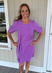 Madison Dress - Juicy Stripe Blue/Pink - FINAL SALE