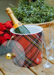 Ice Bucket - Red Plaid