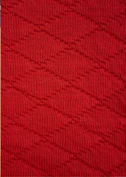 Polo 3/4 Sleeve Dress - Red Quilted Knit