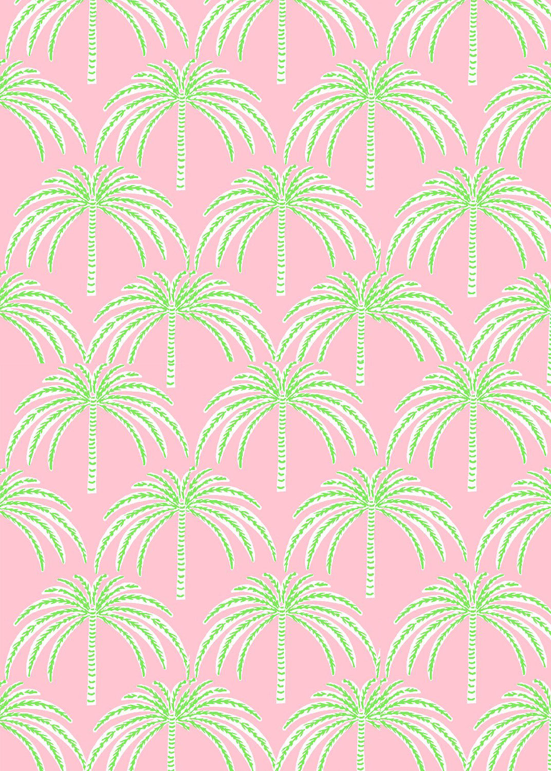 Lucille Dress Sleeveless - Palm Beach Palms Pink