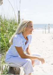 Bailey Top - Sea Life Blue/White