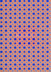 Caroline Top  - Boca Grande Cane Florida Orange/Blue - FINAL SALE