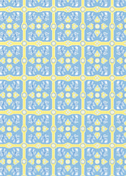 Crew Tee - Tile Art Blue/Yellow