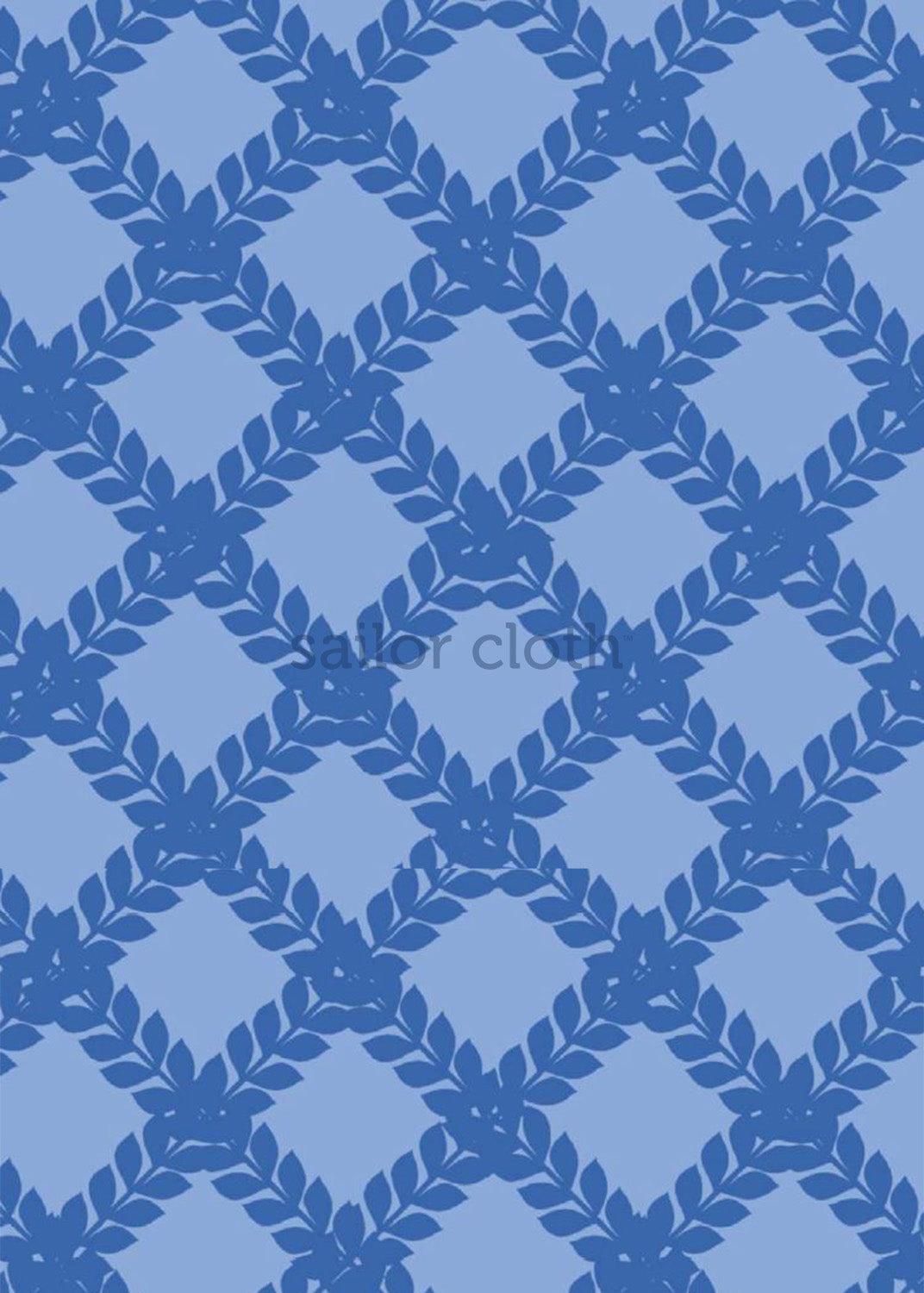 Islander Top - Blue Leaf Trellis FINAL SALE