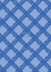 Islander Top - Blue Leaf Trellis FINAL SALE