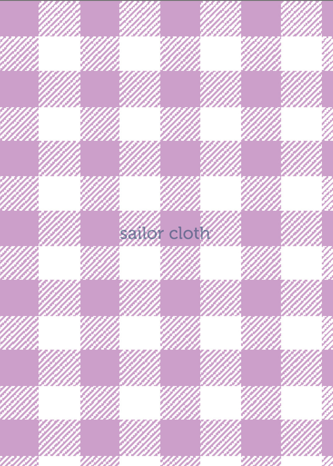 Bailey 3/4 Sleeve Top - Gingham Lavender/White