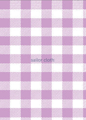 Bailey 3/4 Sleeve Top - Gingham Lavender/White