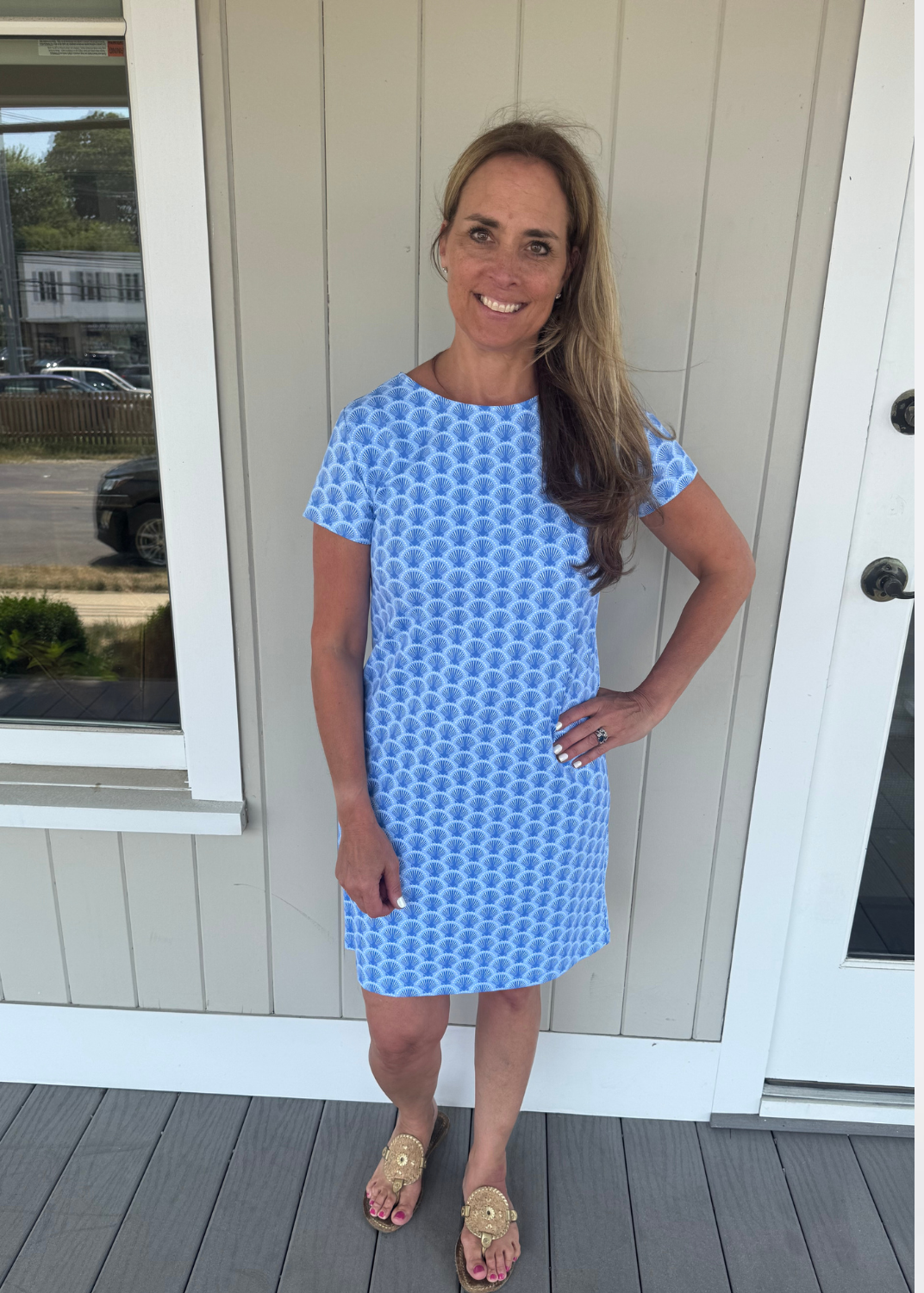 Marina Dress - Shell Seeker 2 Blue - FINAL SALE