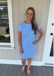Marina Dress - Shell Seeker 2 Blue - FINAL SALE