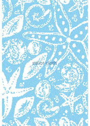 Lucille Short Sleeve Dress - Sea Life Blue/White