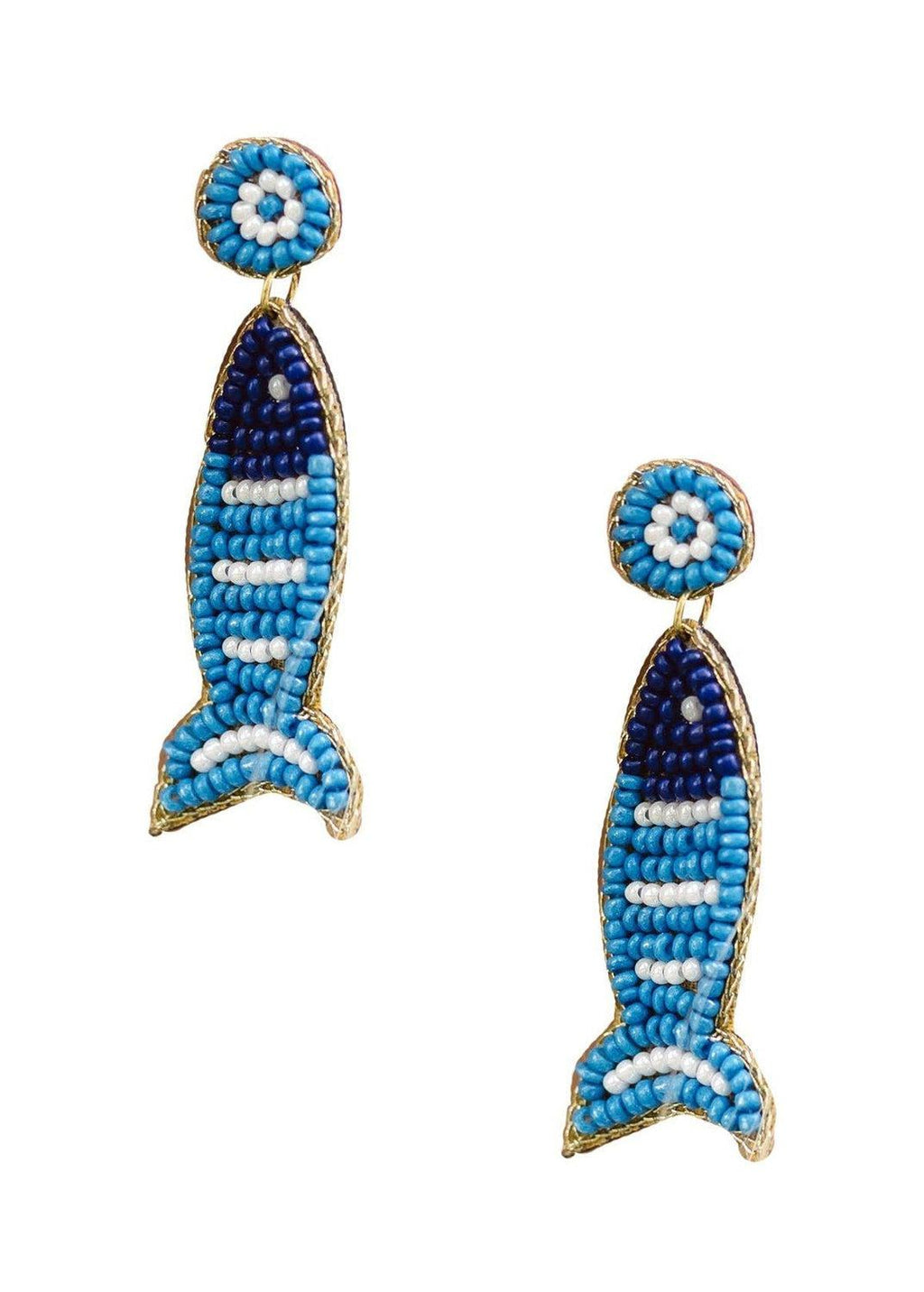 Blue Fish Earrings-FINAL SALE-2