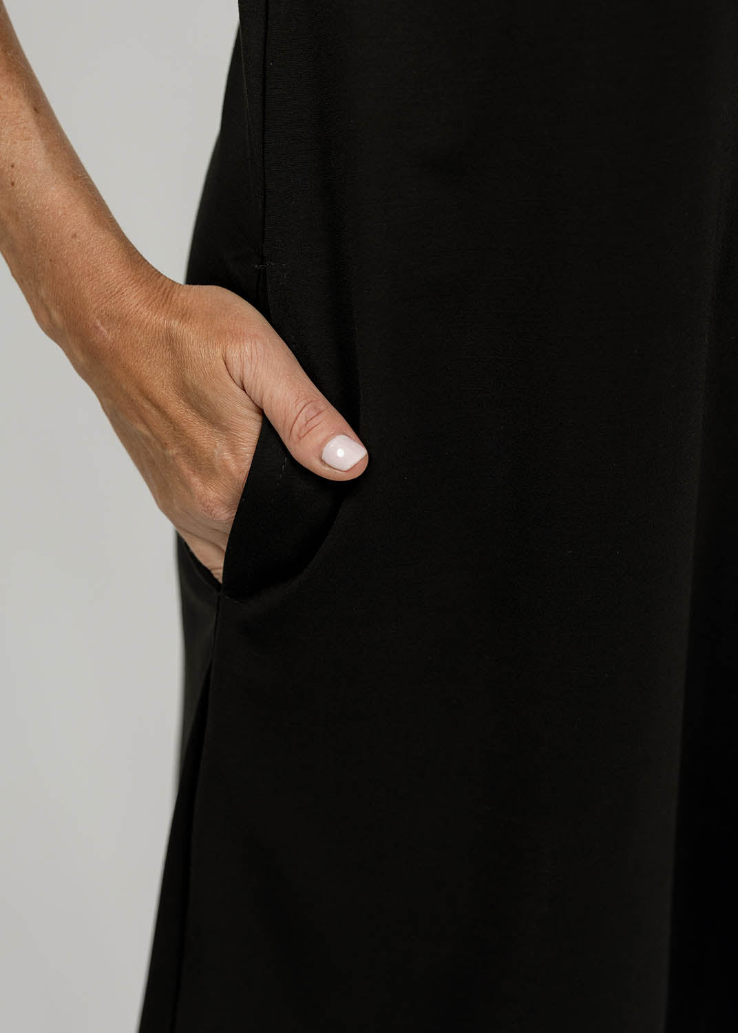 Lizzie Dress - Solid Black/Red Plaid