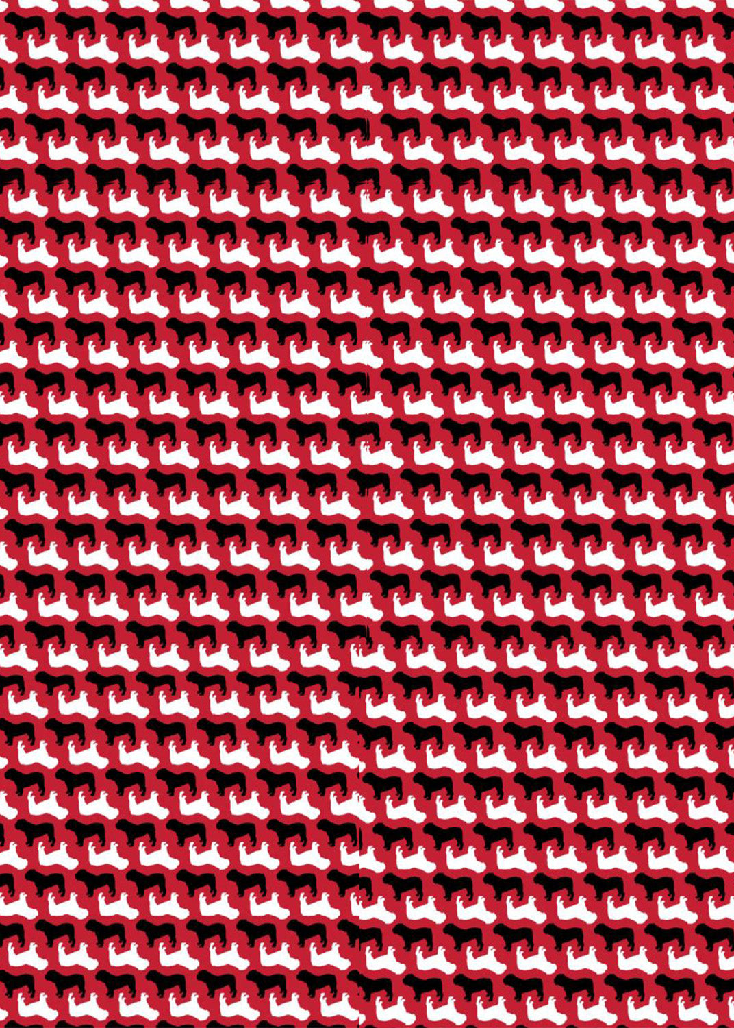 Bulldogs Pattern Black Red