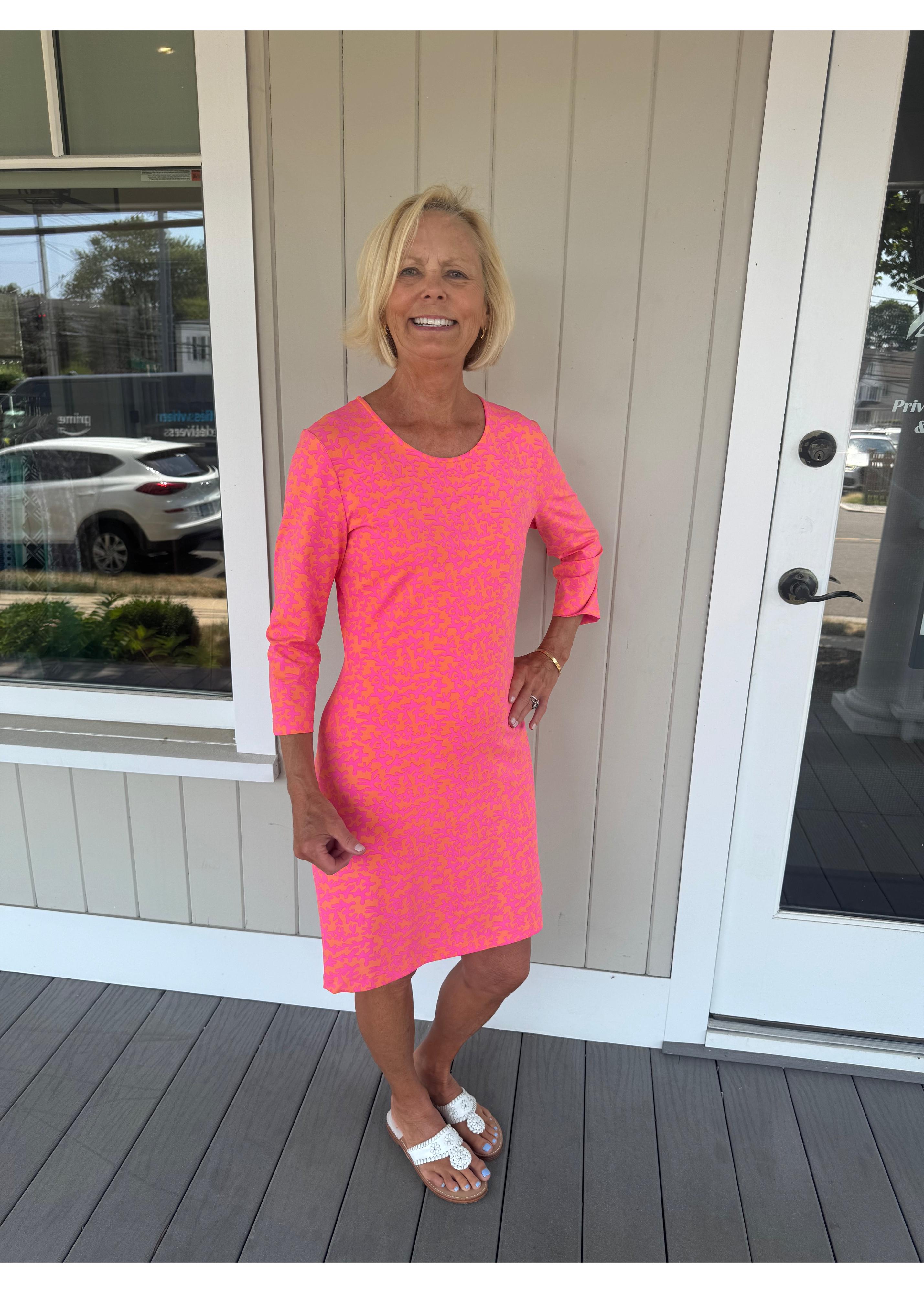 Grace Dress - Tiny Coral Pink/Orange - FINAL SALE