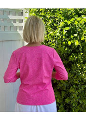 V Crew Tee - Pinks Cheetah - FINAL SALE