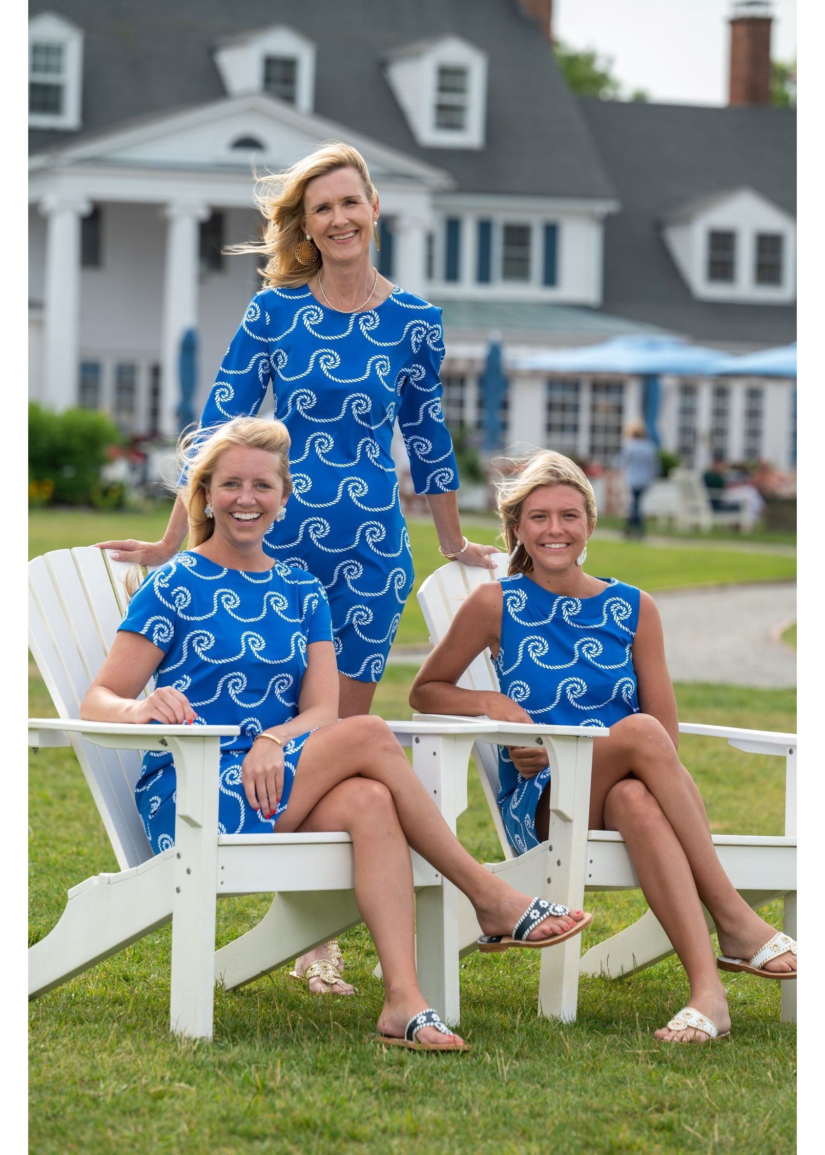 Marina Dress - Rope Coil Blue/White L Marina Dress - Rope Coil Blue/White L
