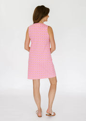 Lucille Dress - Flower Links Pink/Orange
