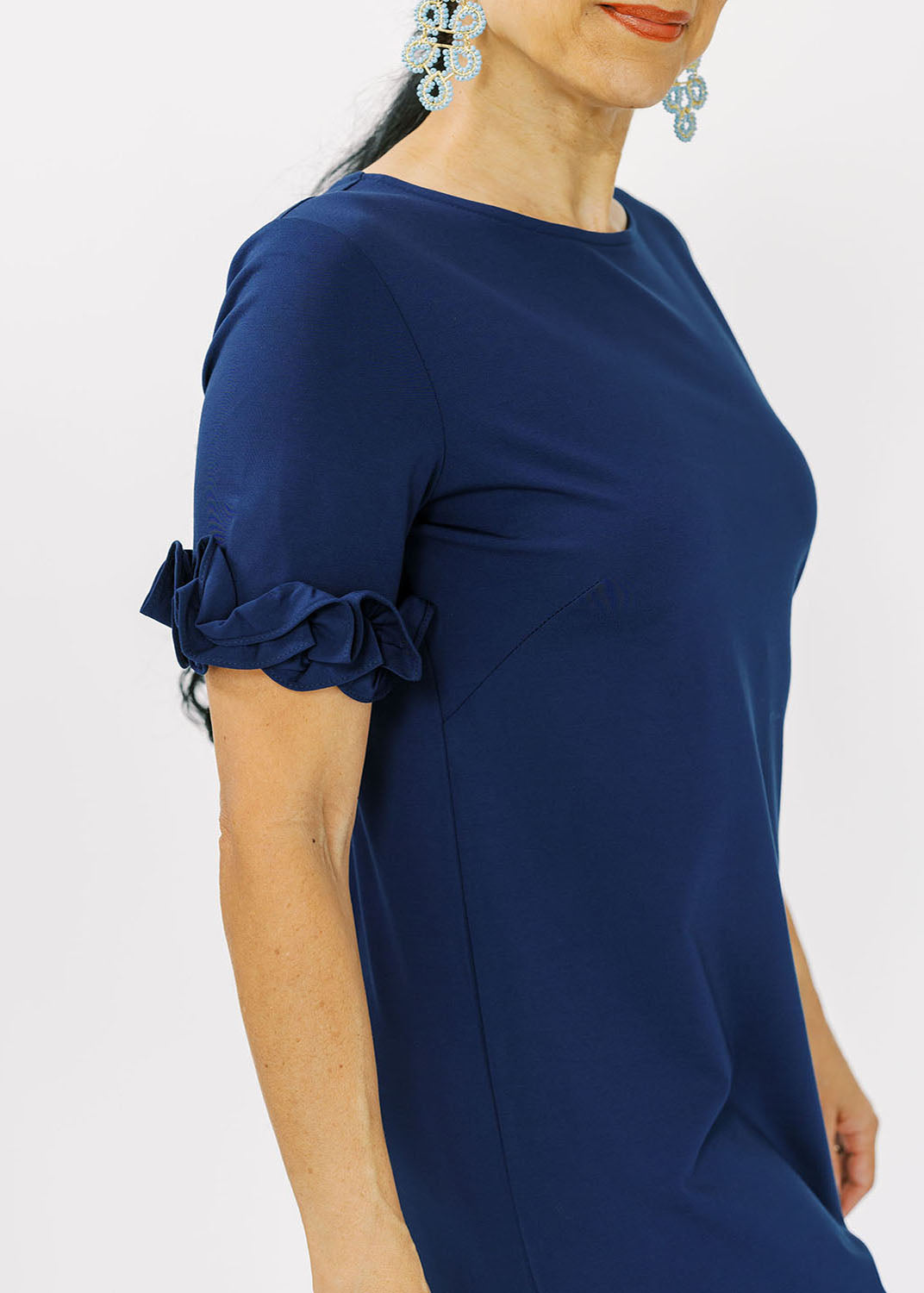 classic navy blue dress Rachel Riley Girls Classic Smocked Dress in Navy 5 Yrs Blue main image 1