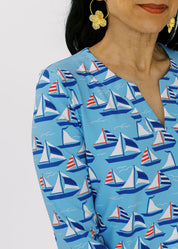 Lucille 3/4 Sleeve Dress - Regatta