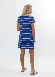 Marina Dress - Ric Rac Stripe Navy/White