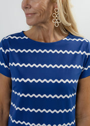 Marina Dress - Ric Rac Stripe Navy/White